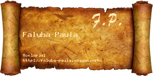 Faluba Paula névjegykártya